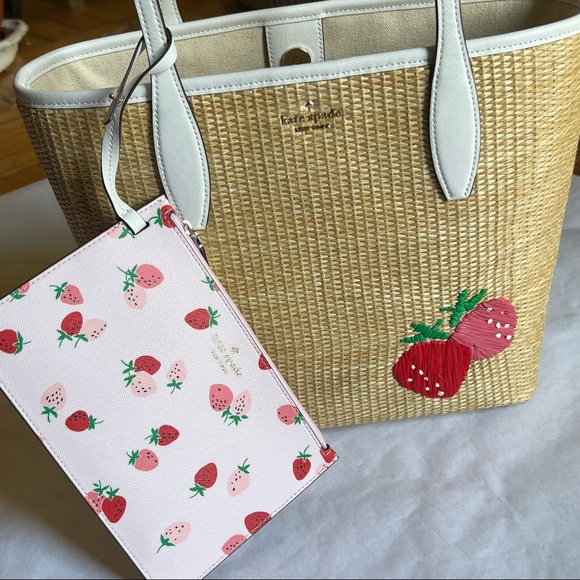 Kate Spade Picnic in the Park Small Tote Bag in Natural - Picture 12 of 16